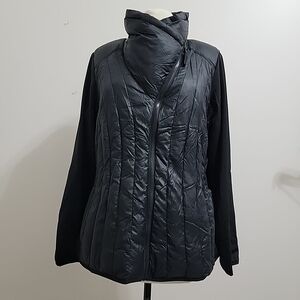 Calvin Klein Women's Black Lightweight Packable Down Puffer Jacket Size XL EUC